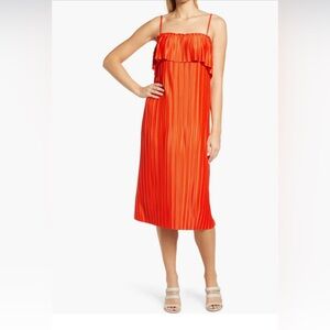 Nordstrom PRIM Pleat Midi Dress